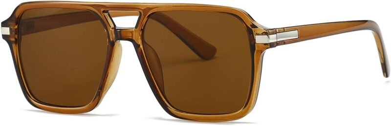 CEREMONYT Sunglasses Square  Square Aviator Sunglasses for Women Men Vintage Retro Classic Aviator Shades Sun Glasses UV400 Protection