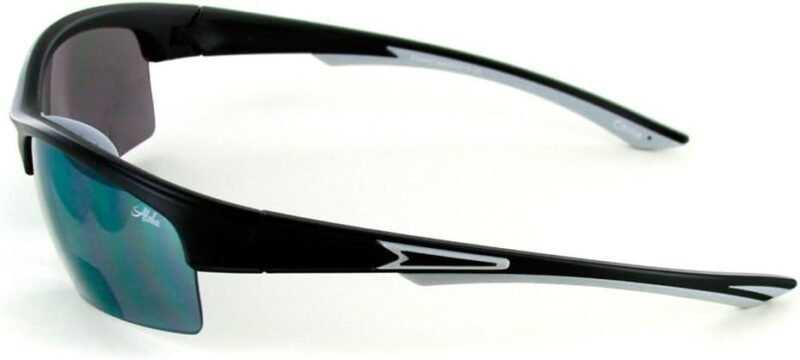 CEREMONYT Sunglasses Wraparound  MX2″ Bifocal Sunglasses with Wrap-Around Sports Design and Mirror Lenses (Silver w/Smoke Lens +2.50)