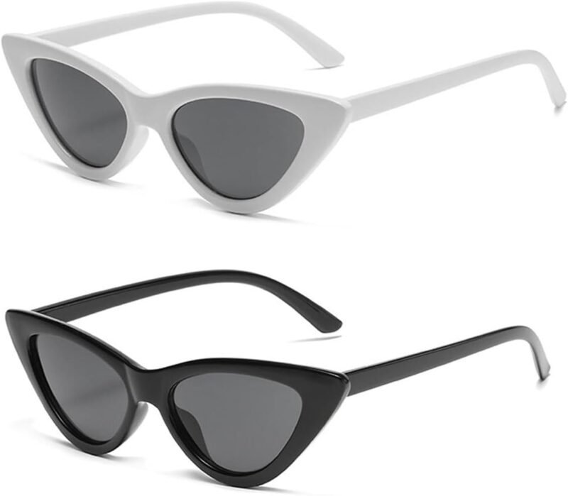 51iH-8aaptL._AC_SL1200 CEREMONYT Sunglasses Cat Eye Sunglasses for Women Vintage Goggles Plastic Frame Sunglasses