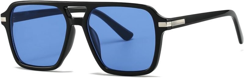 CEREMONYT Sunglasses Square  Square Aviator Sunglasses for Women Men Vintage Retro Classic Aviator Shades Sun Glasses UV400 Protection