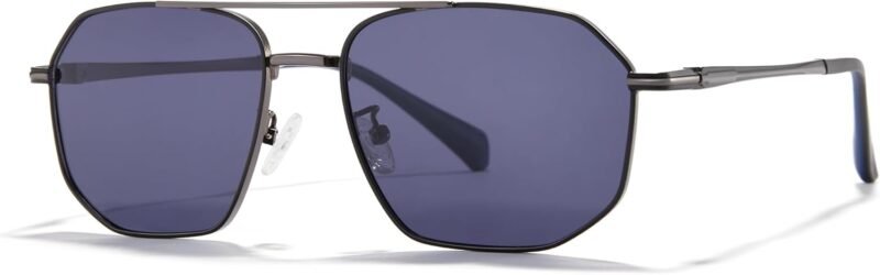 51ihUGtGt3L._AC_SL1500 CEREMONYT Sunglasses Military Sunglasses for Men Trendy Pilot Shade Metal Frame Polarized Lens UV Protection for Outdoor