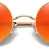 CEREMONYT Sunglasses Round  Small Round Sunglasses Polarized for Men Women Retro Vintage Circle Hippie Sun Glasses UV400