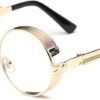 CEREMONYT Sunglasses Round  Vintage Steampunk Retro Metal Round Circle Frame Sunglasses