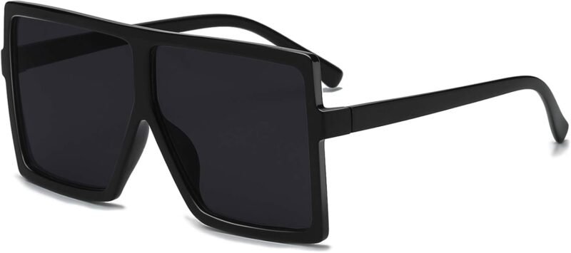 CEREMONYT Sunglasses Square Square Oversized Sunglasses for Women Men Flat Top Fashion Shades