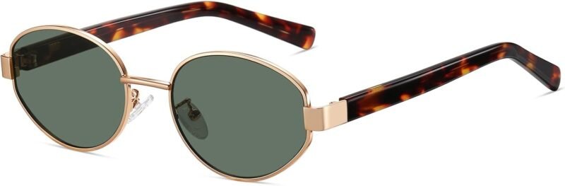 51nLS8ZYrSL._AC_SL1500 CEREMONYT Sunglasses Oval Sunglasses Women/Men, Vintage 70s 80s 90s UV400 Protection Eyewear, 56 mm Lens Width