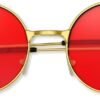 CEREMONYT Sunglasses Round 1-3 Pairs Hippie Sunglasses 70s Round Hippie Glasses Party Decoration Sunglasses for Women with Colored Glasses Cloth