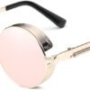 CEREMONYT Sunglasses Round  Vintage Steampunk Retro Metal Round Circle Frame Sunglasses