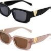 CEREMONYT Sunglasses Square  Rectangle Sunglasses for Women 90s Retro Trendy Y2K Classical Vintage Square Shades AR82037