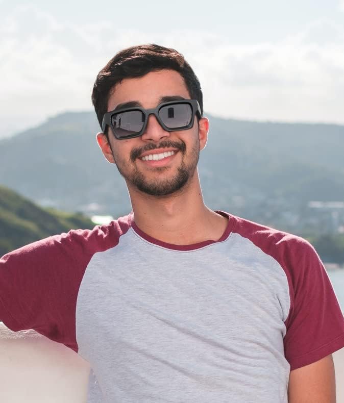 CEREMONYT Sunglasses Square  Retro 90s Square Sunglasses for Women Men Trendy Chunky Rectangle Sunglasses UV400 Protection B2385