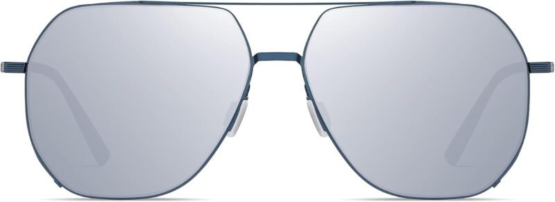 CEREMONYT Sunglasses for Men Polarized UV Protection Trendy Metal Pilot Sunglasses for Driving Hiking Travel