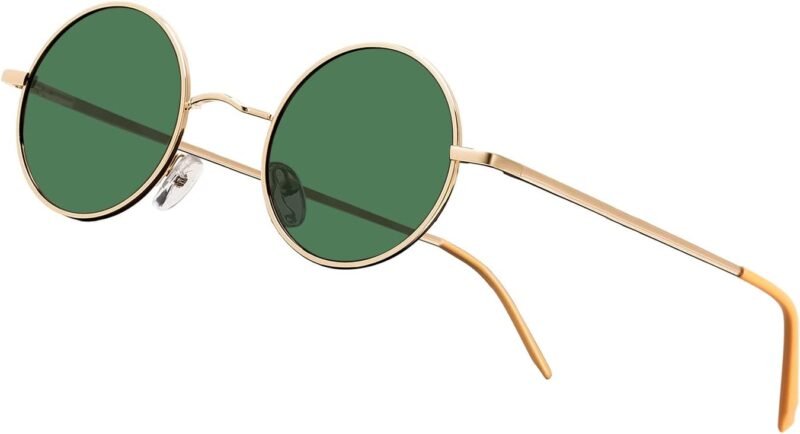 CEREMONYT Sunglasses Round Vintage Small Round Polarized Hippie Sunglasses for Men Women Circle Sun Glasses NP1002