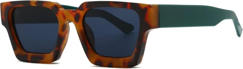 CEREMONYT Sunglasses Square  Sunglasses for Women Men Square Thick Frame Sun Glasses Simple Designer Style Shades