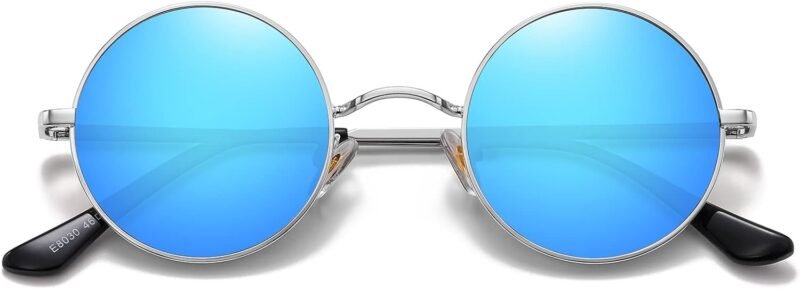 CEREMONYT Sunglasses Round  Small Round Sunglasses Polarized for Men Women Retro Vintage Circle Hippie Sun Glasses UV400