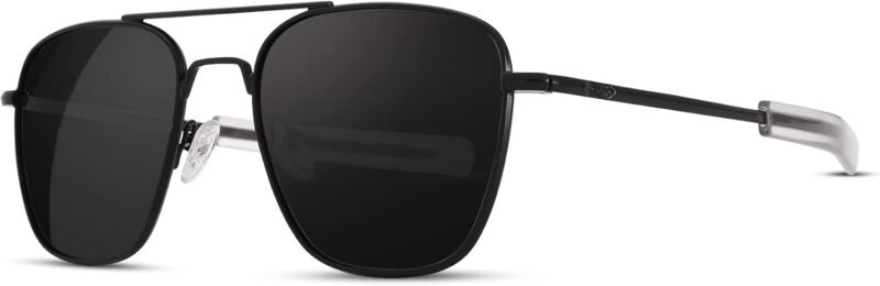 CEREMONYT SunglassesPro   Sunglasses Men Polarized  Sunglasses Military Style Metal Frame with Bayonet Temples