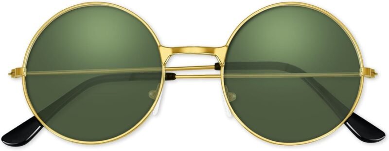 CEREMONYT Sunglasses Round 1-3 Pairs Hippie Sunglasses 70s Round Hippie Glasses Party Decoration Sunglasses for Women with Colored Glasses Cloth