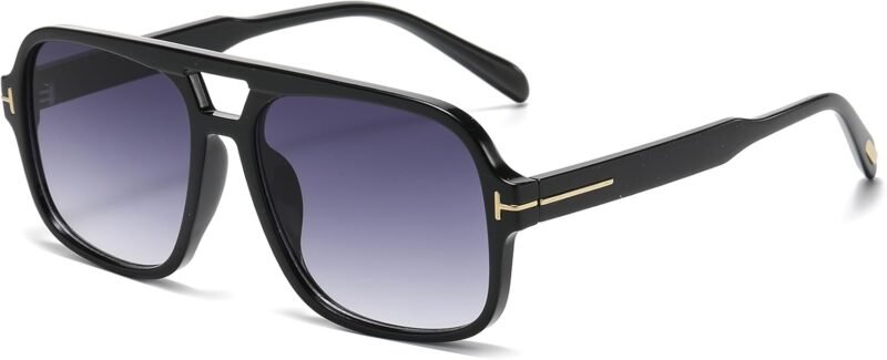 CEREMONYT Sunglasses Square Retro Sunglasses for Women Men Trendy Classic 70s Square Aviator Sun Glasses Vintage Shades