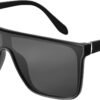 CEREMONYT Sunglasses Square Polarized Oversized Square Sunglasses for Women Men, Trendy Flat Top Fashion Shield Shades MS52363