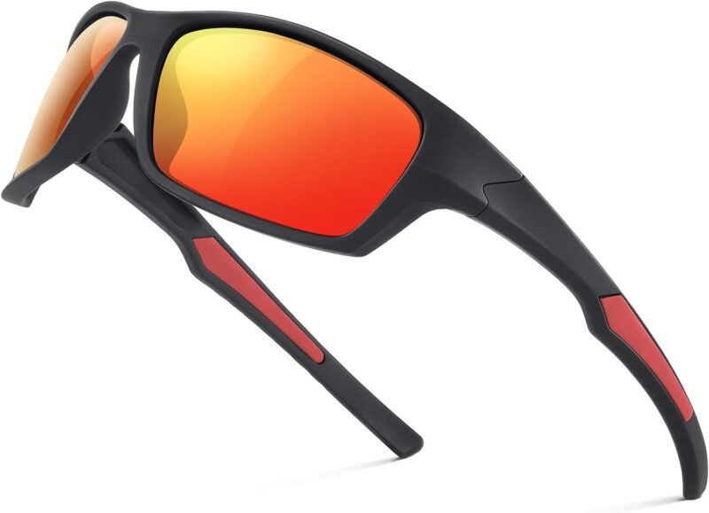 51rv-lqjUHL._AC_SL1500 CEREMONYT Sunglasses Wraparound Sports Polarized Sunglasses for Men – Wrap Around Sunglasses for Mens Womens Cycling Running UV Protection