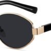 51sLbYNBfhL._AC_SL1500 CEREMONYT Sunglasses Oval Sunglasses Women/Men, Vintage 70s 80s 90s UV400 Protection Eyewear, 56 mm Lens Width