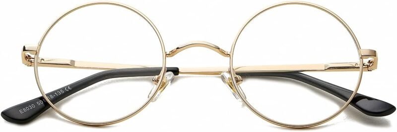 CEREMONYT Sunglasses Round Circle Lennon Glasses Retro Round Polarized Sunglasses Hippie Style Small Circle Sun Glasses