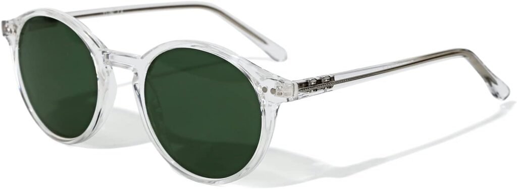 CEREMONYT Sunglasses Round Polarized Colored Sunglasses for Womens Mens,Retro Small Round Frame,UV400 Protection Sunnies,Tinted Lens Vintage Style