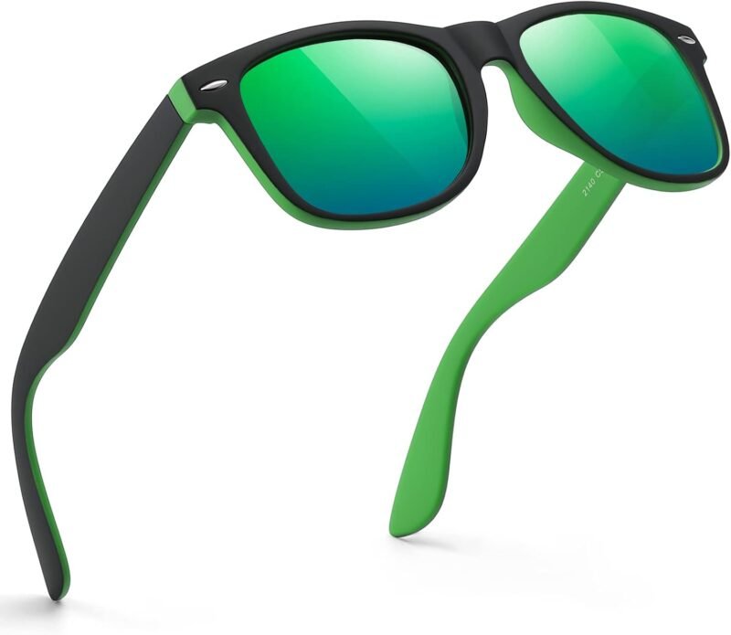 CEREMONYT Sunglasses WayfarerMen Polarized Sunglasses Wayfarerfor Mens and Womens,Black Retro Sun Glasses Driving Fishing UV Protection