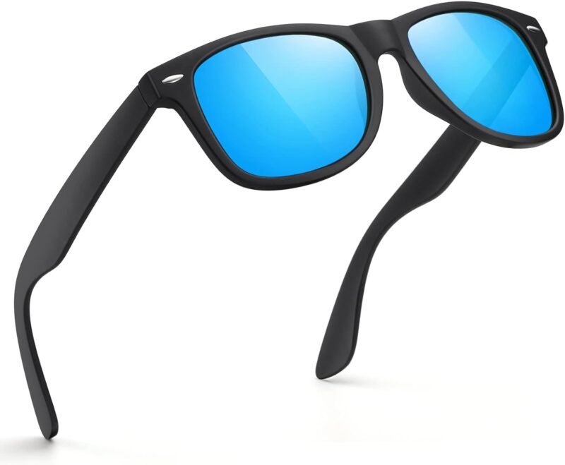 CEREMONYT Sunglasses WayfarerMen Polarized Sunglasses Wayfarerfor Mens and Womens,Black Retro Sun Glasses Driving Fishing UV Protection