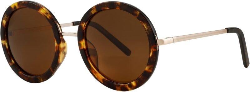 CEREMONYT Sunglasses Round   Sunglasses for Women, Classic Vintage Retro Sun Glasses, 100% UV Protection