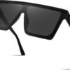 CEREMONYT Sunglasses Square  Oversized Sunglasses Mens Womens Flat Top Square Trendy Visor Shades UV400 B2470