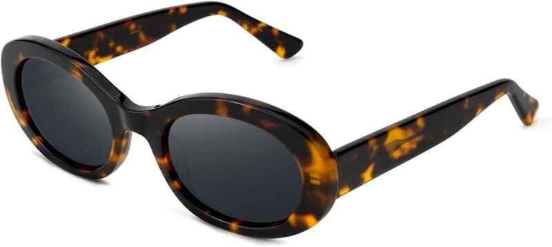 CEREMONYT Sunglasses Oval Sunglasses for Women Men Polarized Handmade Acetate Women’s Sunglasses Trendy