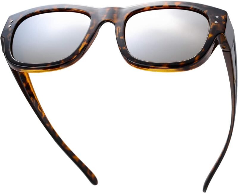 CEREMONYT Sunglasses Wraparound The Fresh High Definition Polarized Wrap Around Shield Sunglasses for Glasses – Leather Eyeglasses Case