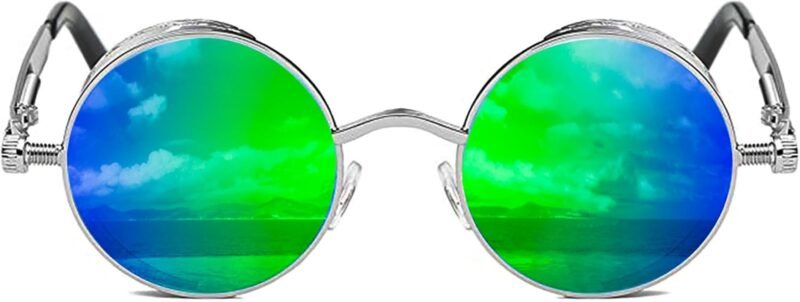 CEREMONYT Sunglasses Round  Gothic Steampunk Round Polarized UV400 Protection Sunglasses Unisex Street Outdoor