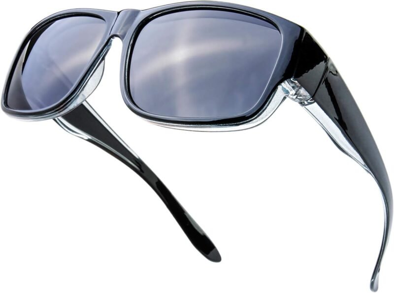 CEREMONYT Sunglasses Wraparound The Fresh High Definition Polarized Wrap Around Shield Sunglasses for Glasses – Leather Eyeglasses Case