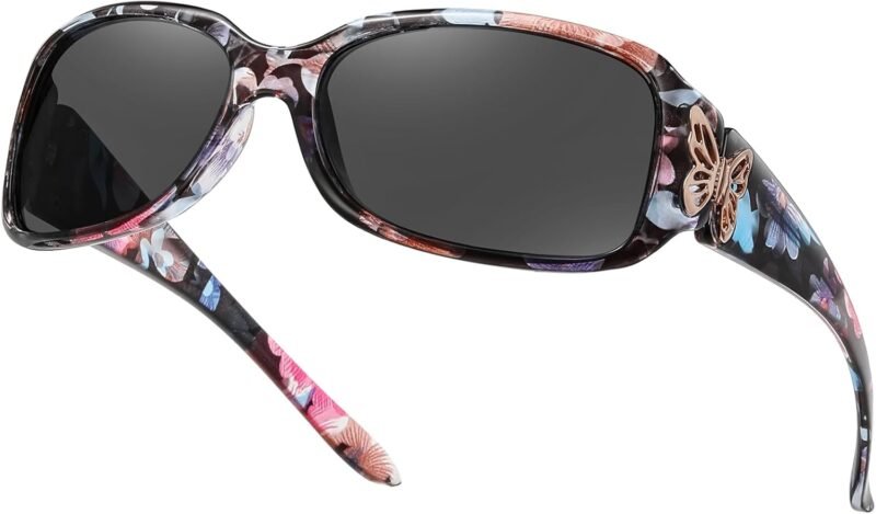 CEREMONYT Sunglasses Wraparound Women’s Polarized Sunglasses – Fashionable Wraparound Butterfly Design with UV400 Protection