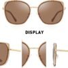 CEREMONYT Sunglasses Cat Eye Polarized Sunglasses for Women Ladies Brand Trending Sun glasses UV400