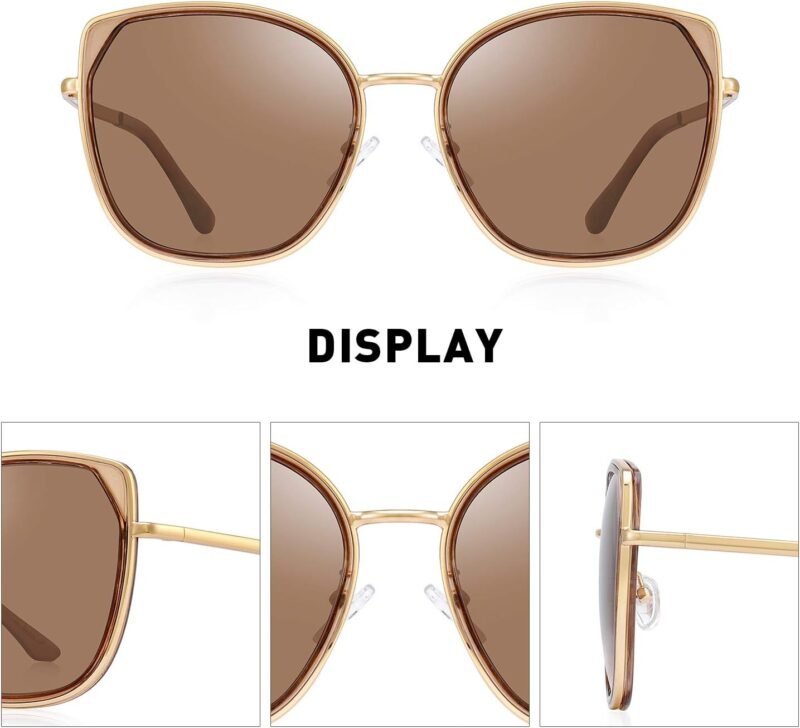 CEREMONYT Sunglasses Cat Eye Polarized Sunglasses for Women Ladies Brand Trending Sun glasses UV400