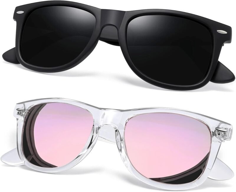 CEREMONYT Sunglasses Browline Square Sunglasses Polarized UV Protection Trendy Designer Sun Glasses Men Women