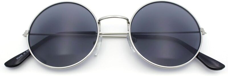 CEREMONYT Sunglasses Round  Retro Vintage Flat Color Circle Round Lens Sunglasses