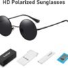 CEREMONYT Sunglasses Round  Small Round Sunglasses Polarized for Men Women Retro Vintage Circle Hippie Sun Glasses UV400