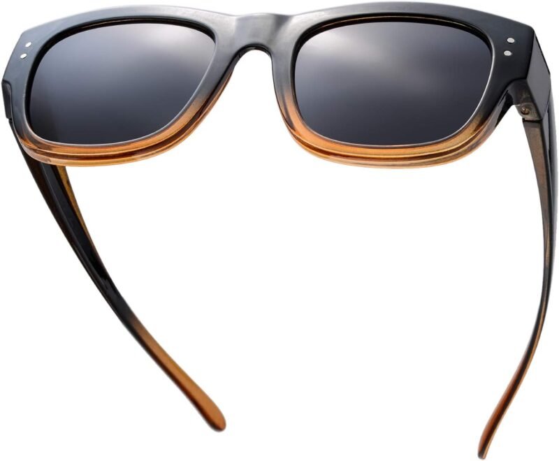 CEREMONYT Sunglasses Wraparound The Fresh High Definition Polarized Wrap Around Shield Sunglasses for Glasses – Leather Eyeglasses Case