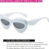 CEREMONYT Sunglasses Cat EyeFashion Inflated Cat-eye Sunglasses for Women Oversized Frame Sexy Lip Candy Color Glasses Trendy Designer Style