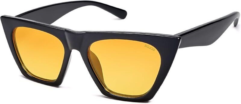 CEREMONYT Sunglasses Square  Oversized Square Cateye Polarized Sunglasses for Women Men Big Trendy Sunnies SJ2115