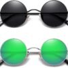 CEREMONYT Sunglasses Round  Small Round Sunglasses Polarized for Men Women Retro Vintage Circle Hippie Sun Glasses UV400
