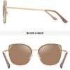 CEREMONYT Sunglasses Cat Eye Polarized Sunglasses for Women Ladies Brand Trending Sun glasses UV400