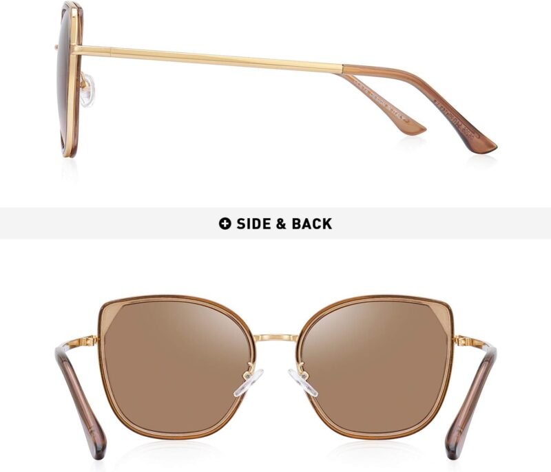 CEREMONYT Sunglasses Cat Eye Polarized Sunglasses for Women Ladies Brand Trending Sun glasses UV400