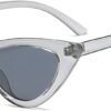 CEREMONYT Sunglasses Cat Eye Vintage Narrow Cat Eye Sunglasses for Women Clout Goggles Plastic Frame