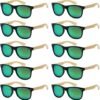 CEREMONYT Sunglasses Wholesale Bamboo Sunglasses WayfarerRetro 80’s Wood Sunglasses WayfarerMen-Cool Sunglasses Wayfarerfor Men & Women-10 Pack