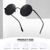 CEREMONYT Sunglasses Round  Small Round Sunglasses Polarized for Men Women Retro Vintage Circle Hippie Sun Glasses UV400
