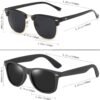 CEREMONYT Sunglasses Browline Square Sunglasses Polarized UV Protection Trendy Designer Sun Glasses Men Women