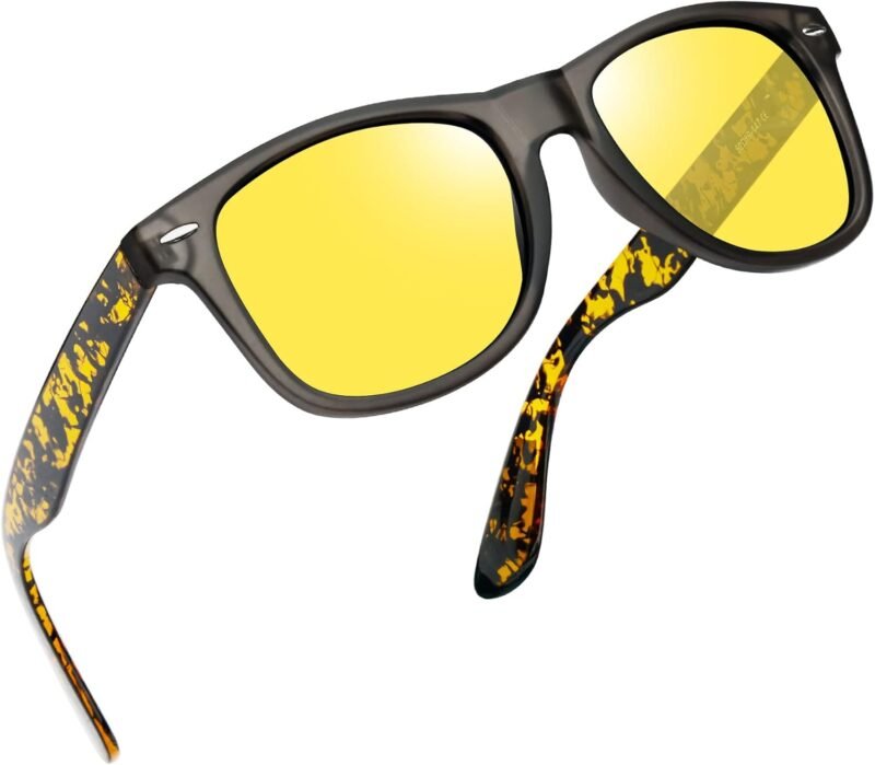 CEREMONYT Sunglasses Browline Square Sunglasses Polarized UV Protection Trendy Designer Sun Glasses Men Women